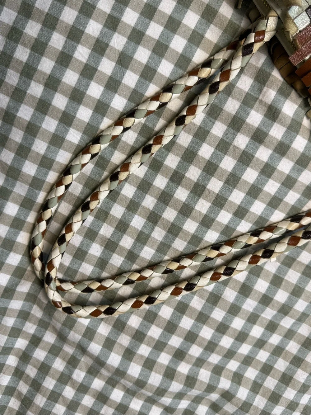 Large Salvatore Ferragamo Gancini woven tote bag